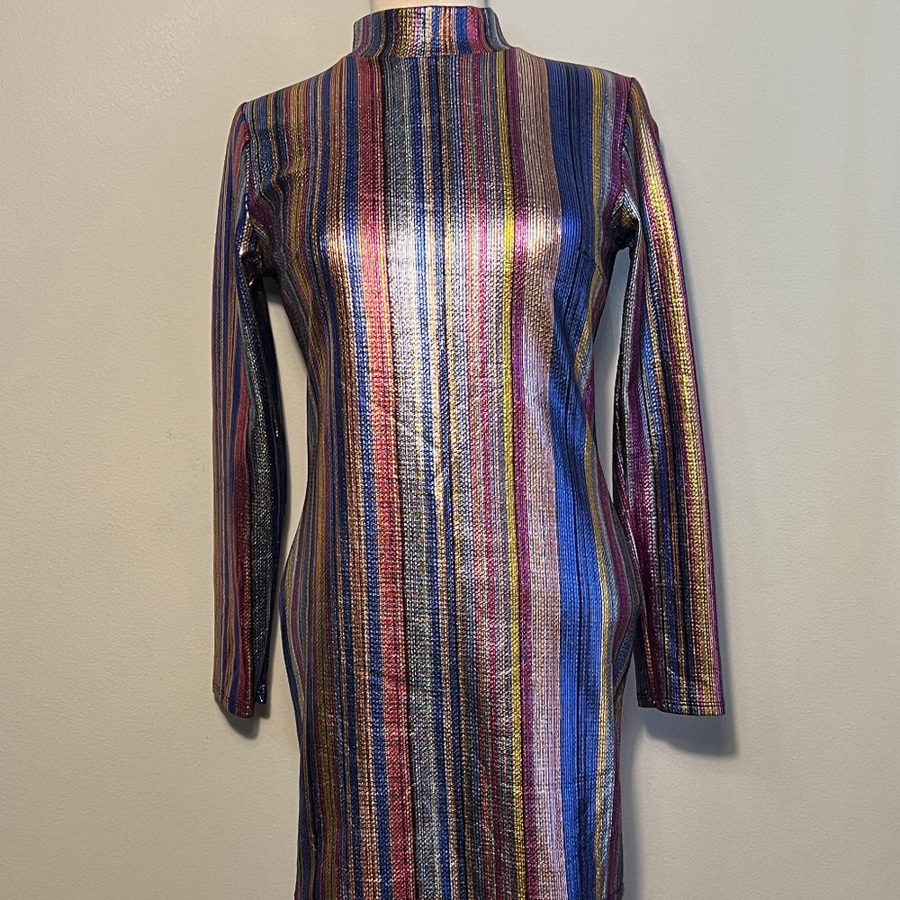 Metallic mini dress